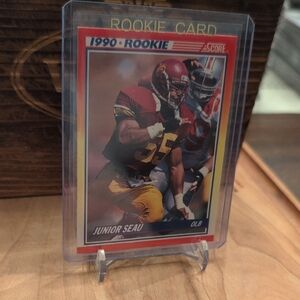 1990 Score Junior Seau Rookie Card Chargers Dolphins Patriots HOF RIP
